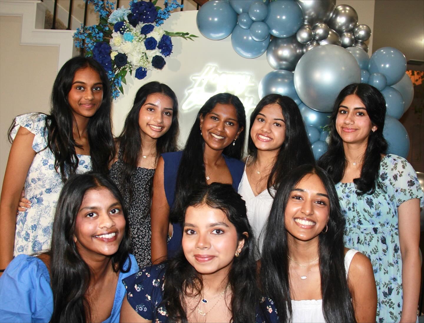 Group photo at a birthday celebration