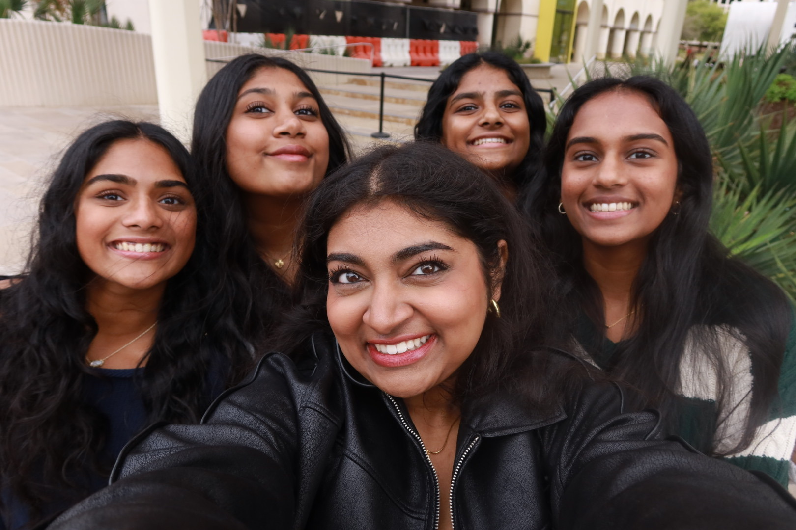 Group selfie with friends
